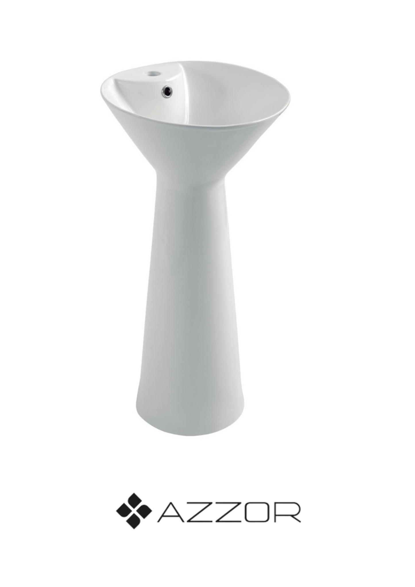 AZZOR - Pedestal en cerámica Azzor Figa Blanco - AZZ -AZ- 8036MW