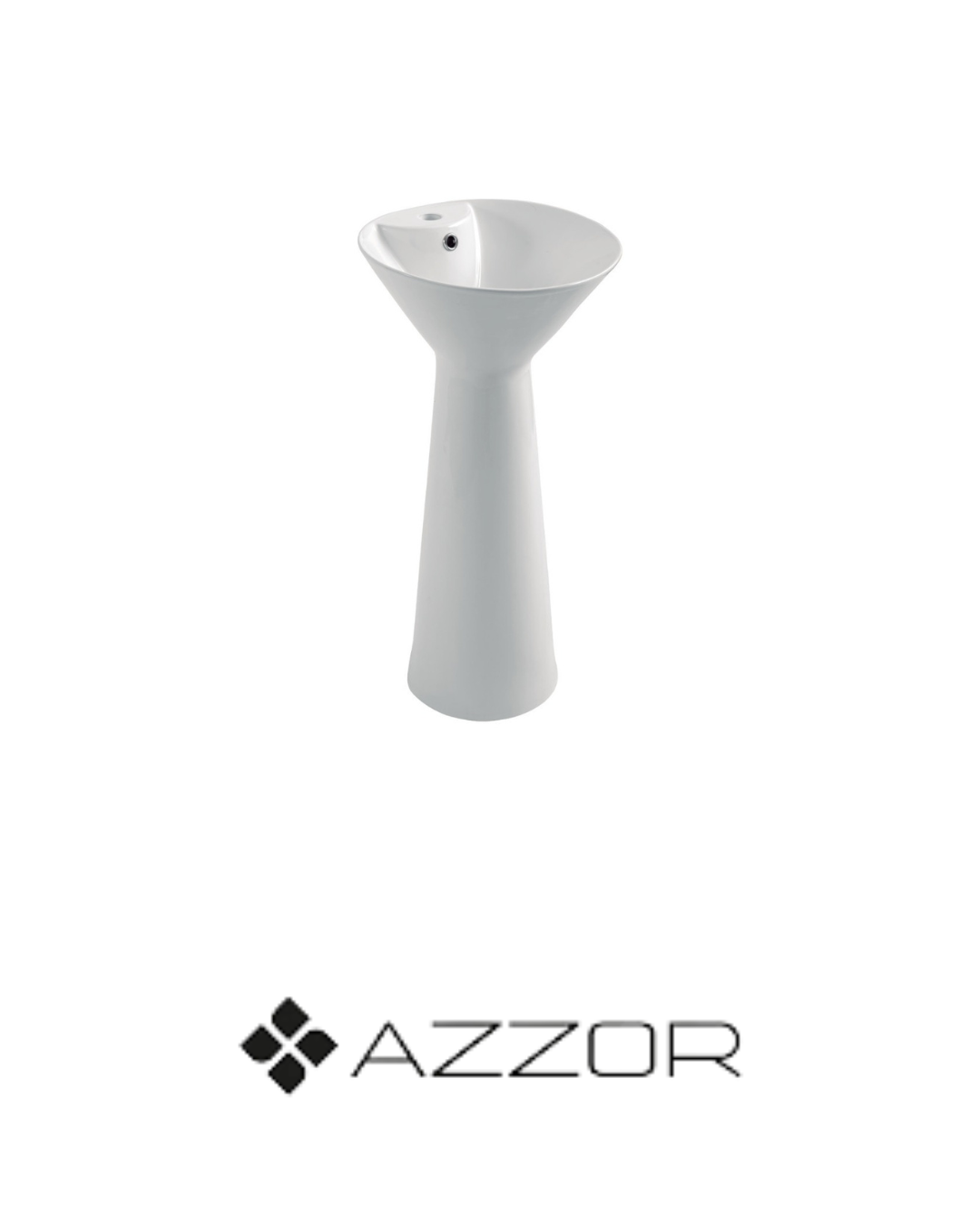 AZZOR - Pedestal en cerámica Azzor Figa Blanco - AZZ -AZ- 8036MW