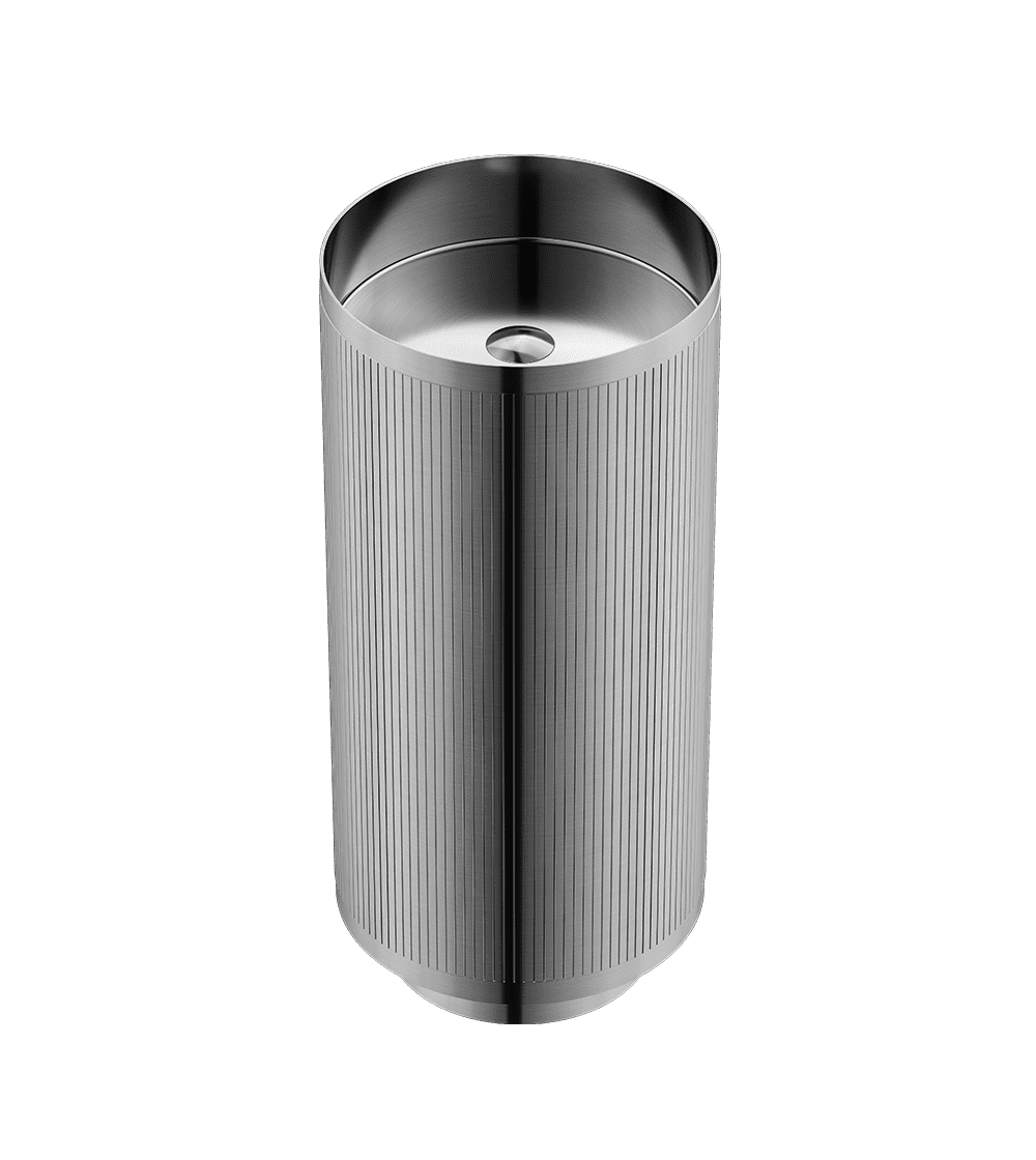 AZZOR - Pedestal Azzor en acero inoxidable Lines Satin Nickel - AZZ-AZBC1821BS