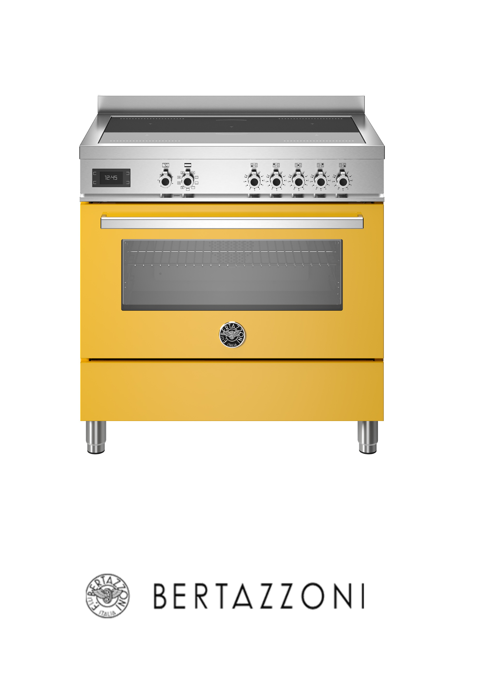 BERTAZZONI - Cocina Con Inducción 5 Zonas 2 Flex & Horno Multifunción 90CM Amarillo - PRO95I1EGIT