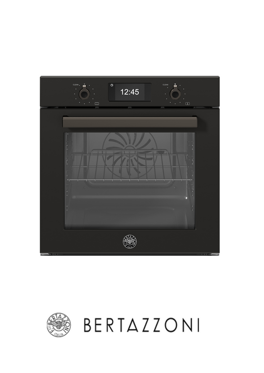 BERTAZZONI - Horno Profesional, Full Vapor, Pirolítico, Pantalla TFT, Asistente de cocción  Color Carbón - F6011PROVPTN/23