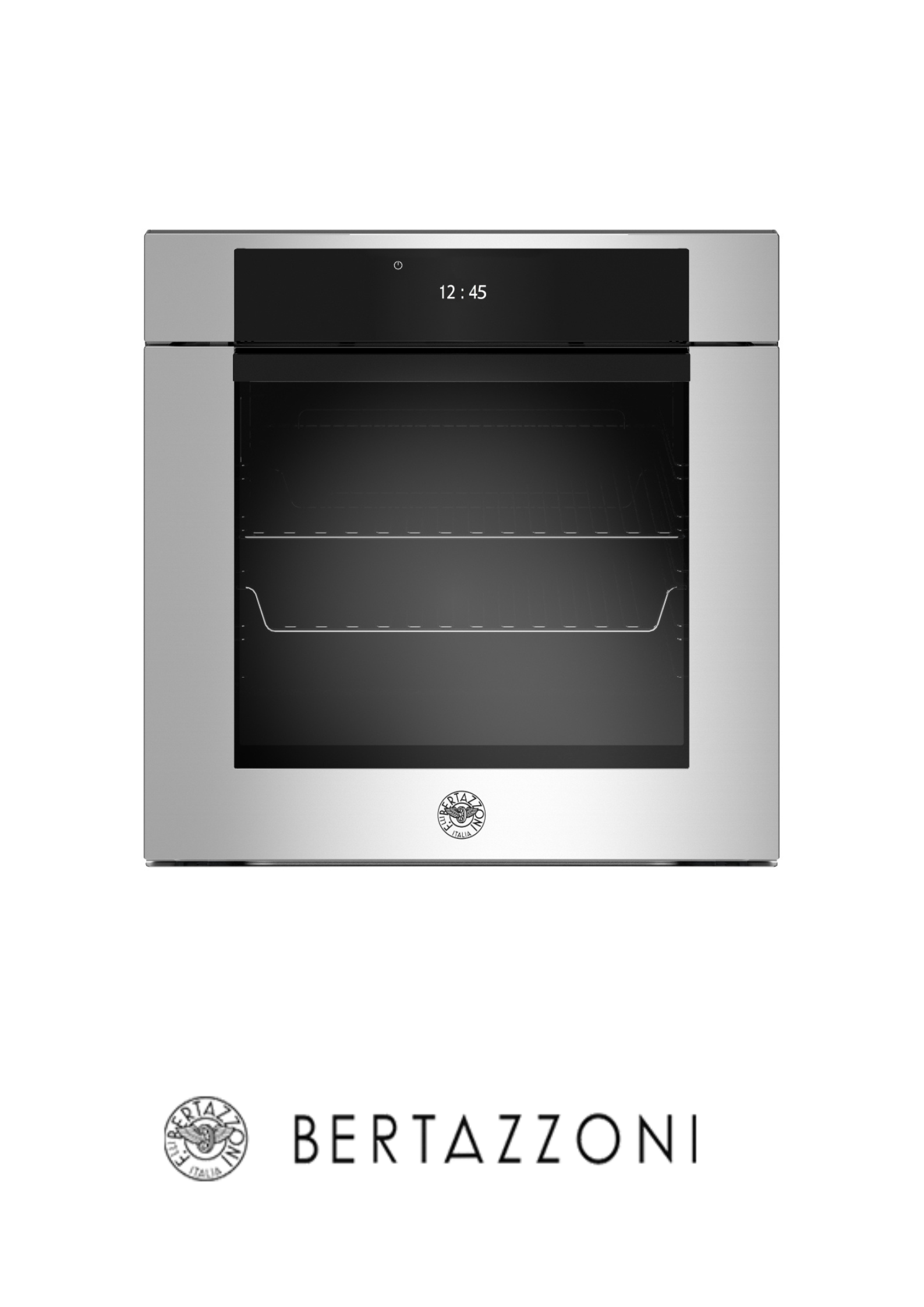 BERTAZZONI -Horno Moderno 60CM, Full Vapor, Pirolítico, Pantalla TFT, Color Acero - F6011MODVPTX/23E