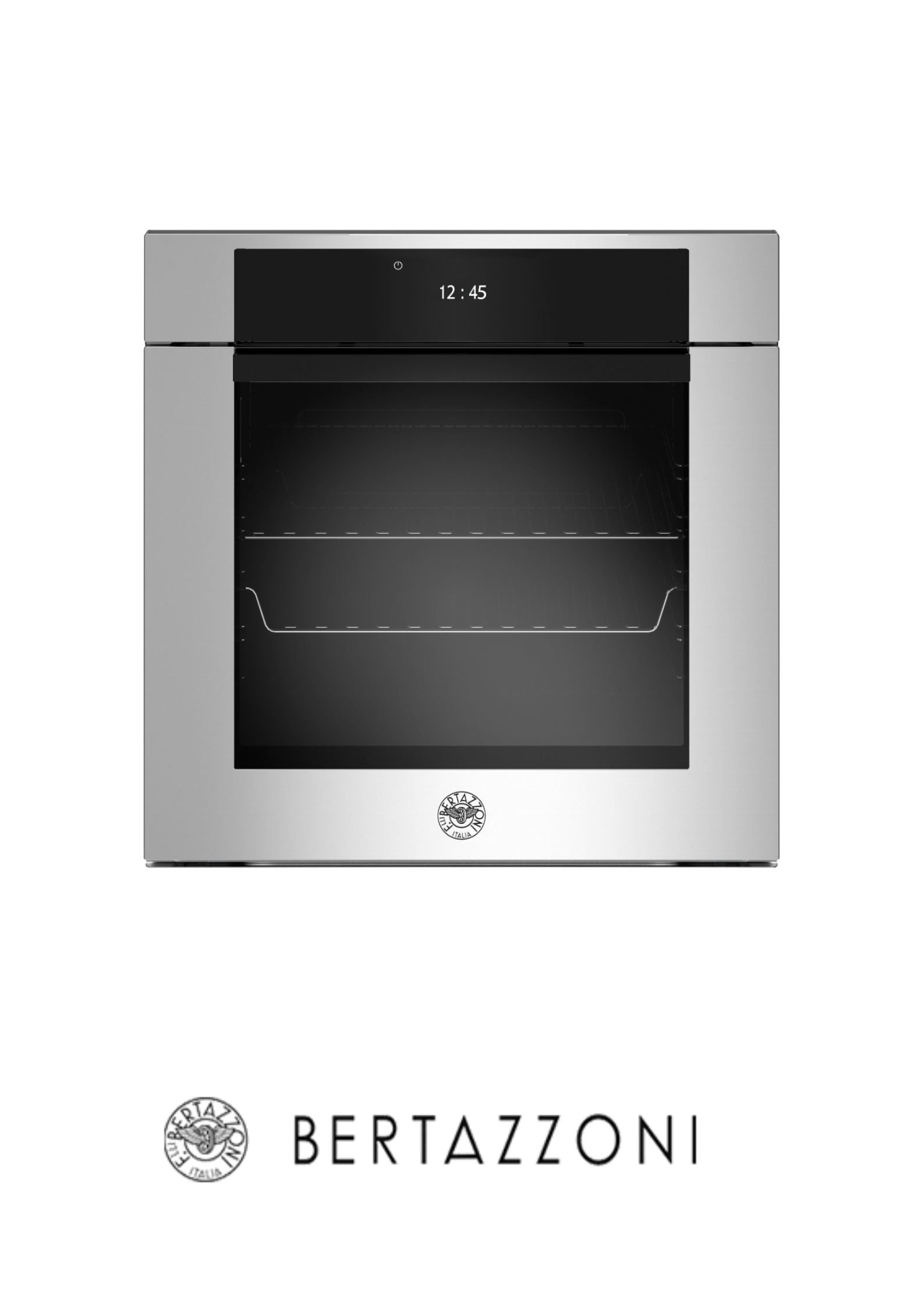 BERTAZZONI -Horno Moderno 60CM, Full Vapor, Pirolítico, Pantalla TFT, Color Acero - F6011MODVPTX/23