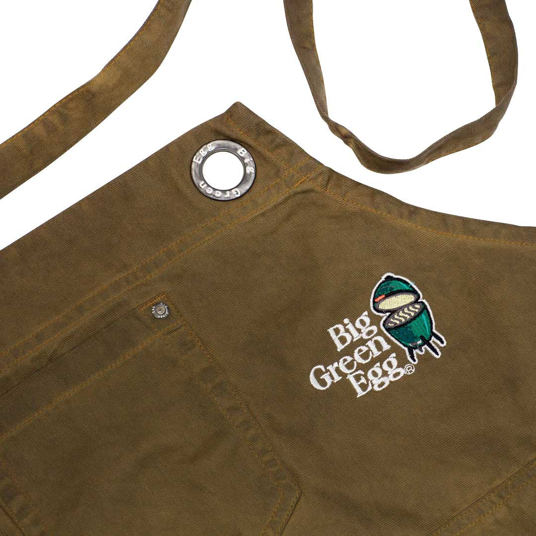 BIG GREEN EGG -  BGE  Delantal Tela / Fibra Khaki con Logo - 123699