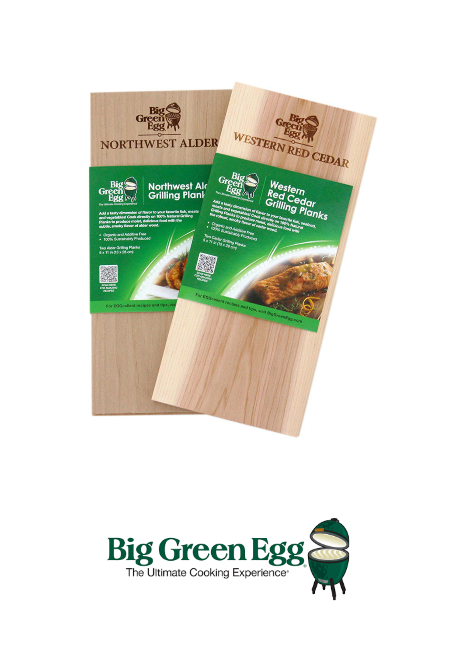 BIG GREEN EGG - BGE Tablas Naturales Parrilla Madera Aliso X 2 (28CM) - 116291