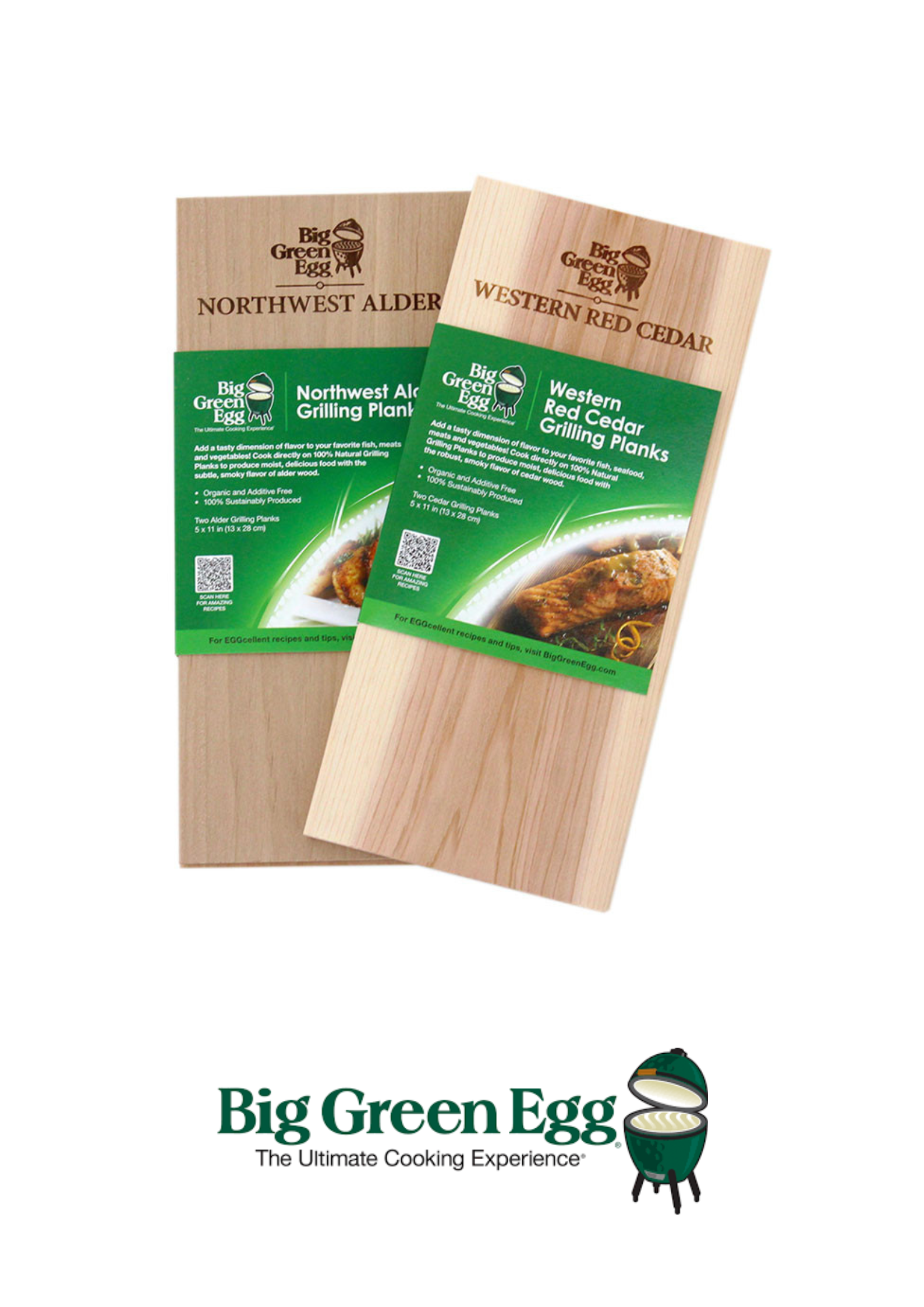 BIG GREEN EGG - BGE Tabla Naturales Parrilla Madera Cedro Rojo x2 (28CM) - 116307