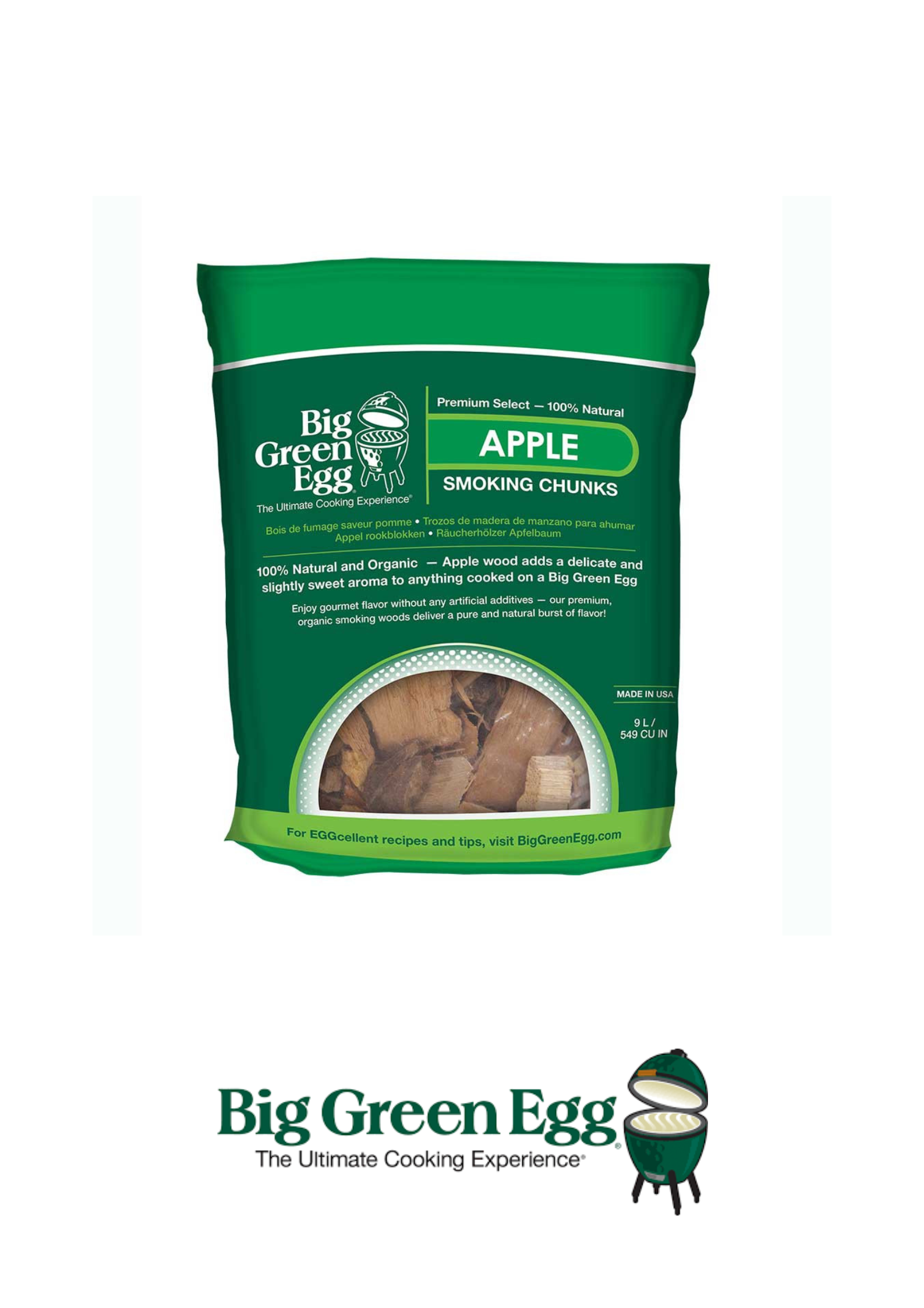 BIG GREEN EGG - BGE Chunks Madera de Manzano - 114617