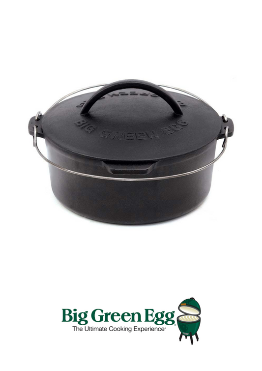 BIG GREEN EGG - BGE Cacerola con Tapa Dutch Oven Hierro Fundido 5,2L - 117052