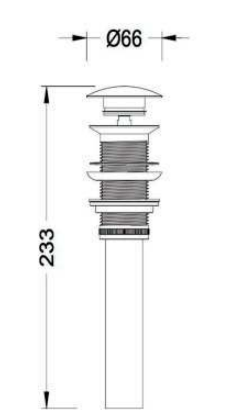 AZZOR - Desagüe Azzor sin rebose tipo hongo Satin Nikel - AZZ- AZ8910N