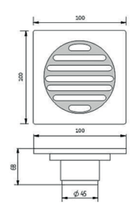 AZZOR - Rejilla Azzor de piso Satin Nickel - AZZ- AZ8455N