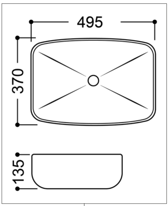 AZZOR - Lavamanos Azzor en cerámica Rectangular - AZZ-AZ-5665