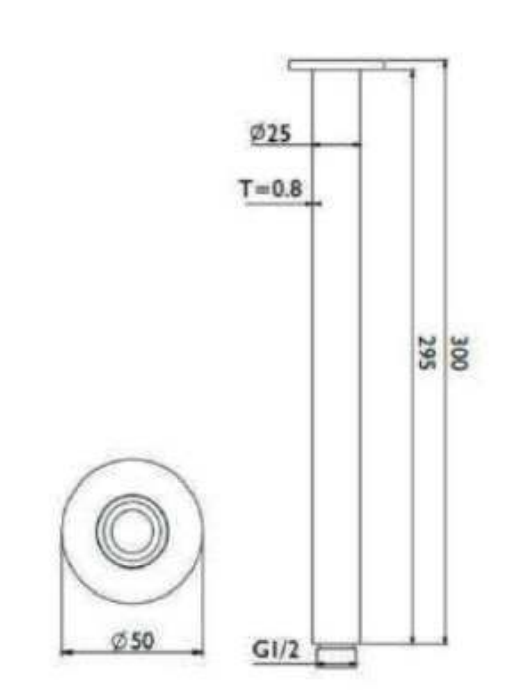 AZZOR - Brazo de techo Infiniti Negro - AZZ-AZH13B