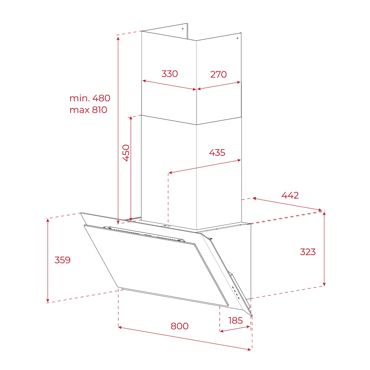 TEKA - Campana vertical infinity G1 80cm; DVI 88 G1 EOS BM - 112930063