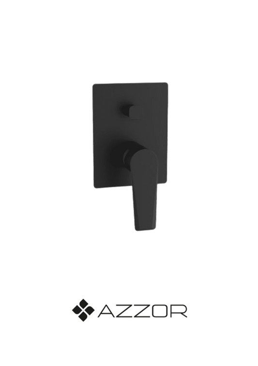 AZZOR - Monocontrol De Ducha Con Desviador Azzor Arthur Mega Negro Mate - AX-26968-B