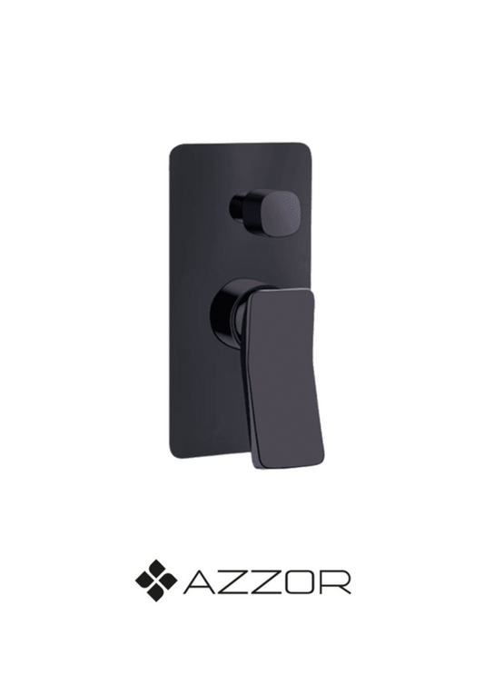 AZZOR - Monocontrol Azzor Mia De Ducha Con Desviador Negro - AZZ-AXE263700MB