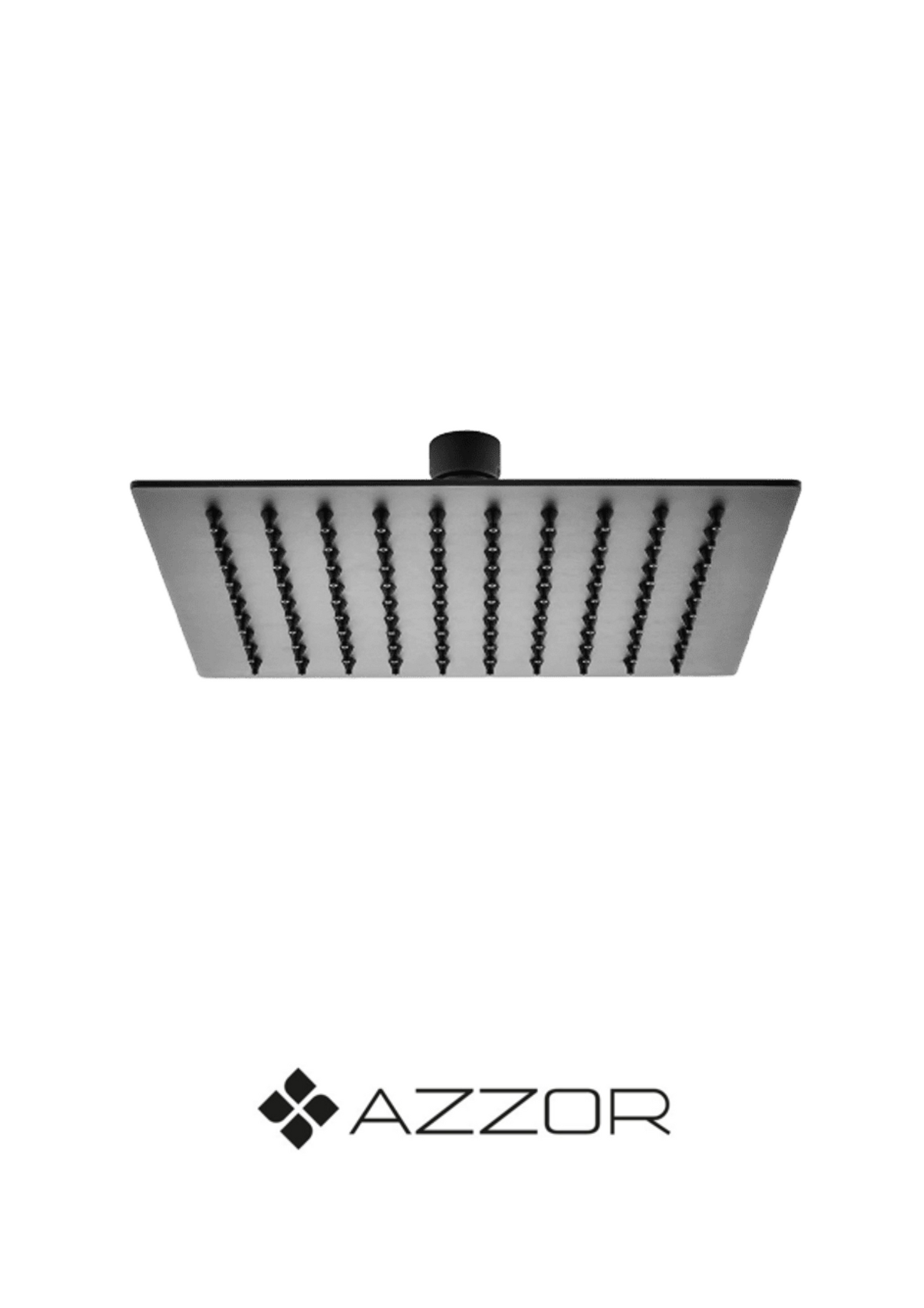 AZZOR - Cabeza Azzor Rectangular Ultra Plana 30x45CM Negro Mate - AZZ-AXFLS8003-3045MB