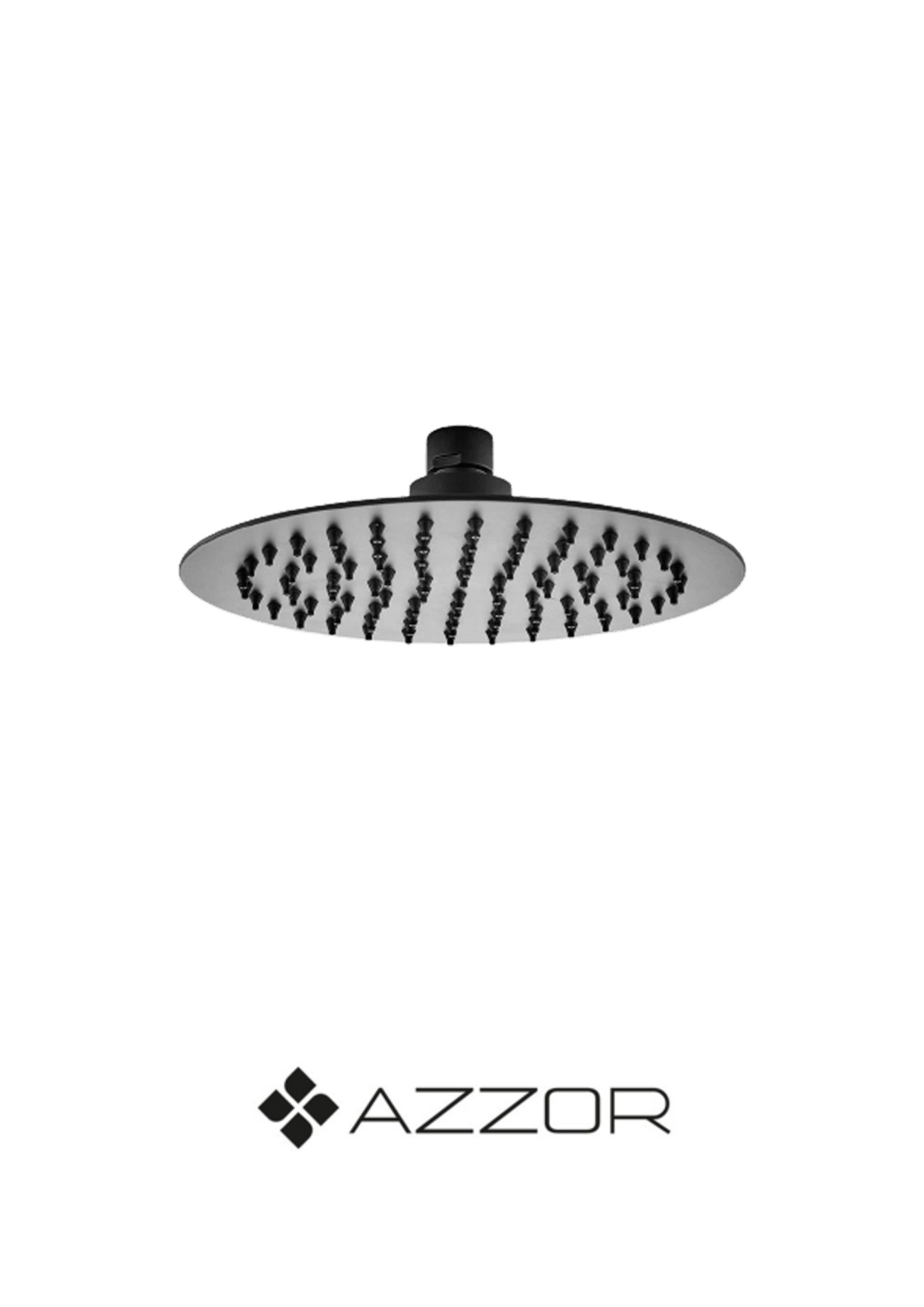 AZZOR - Cabeza Azzor Redonda Ultra Plana 30 CM Negro - AZZ -AXFL8002C-30MB