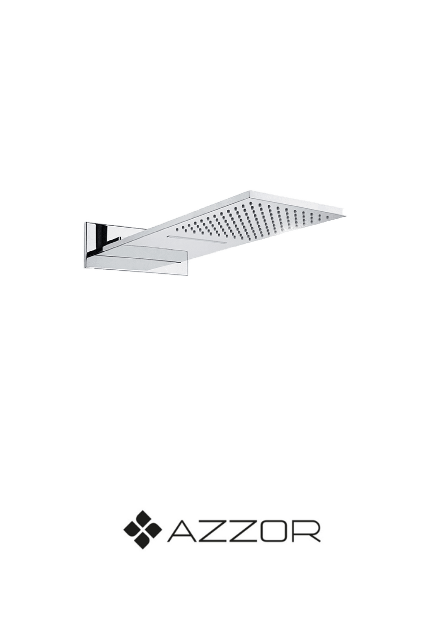 AZZOR - Cabeza Azzor Rectangular de 2 Funciones Cromado - AZZ-AXESS016