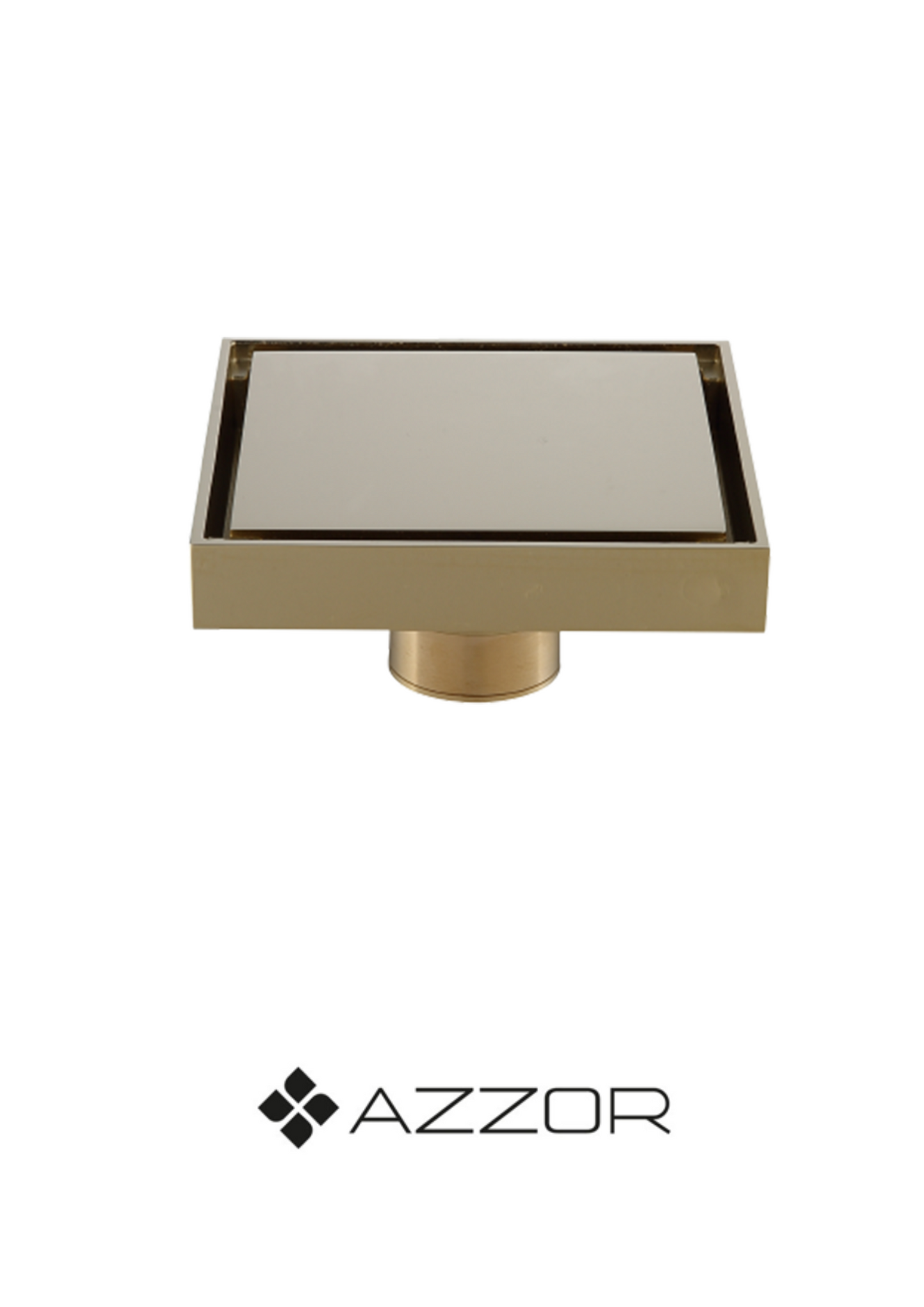 AZZOR - Rejilla Azzor de ducha oro mate 10x10cm - AZZ-AXEFD78835BG