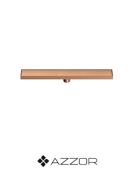 AZZOR - Rejilla Azzor decorativa de ducha 80cm Oro Rosa Mate (Incrustrada) - AZZ-AXE78818BRG-800