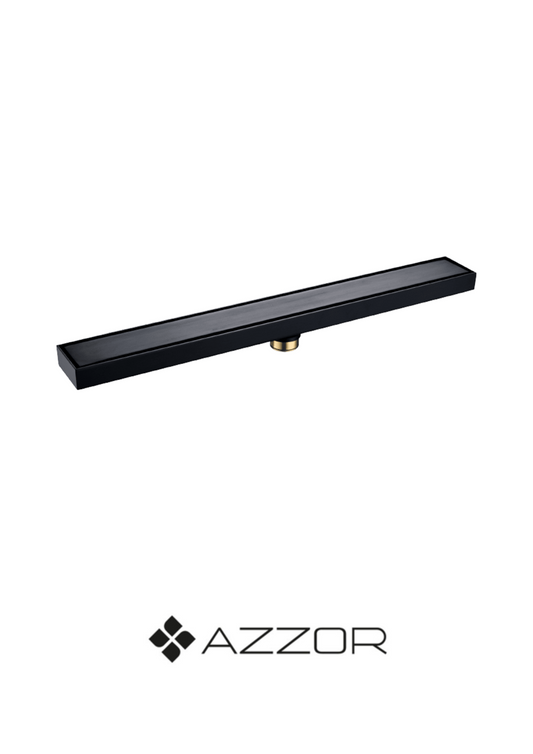 AZZOR - Rejilla Azzor decorativa de ducha 80 CM Negra (incrustrada) - AZZ-AXE78818MB-800