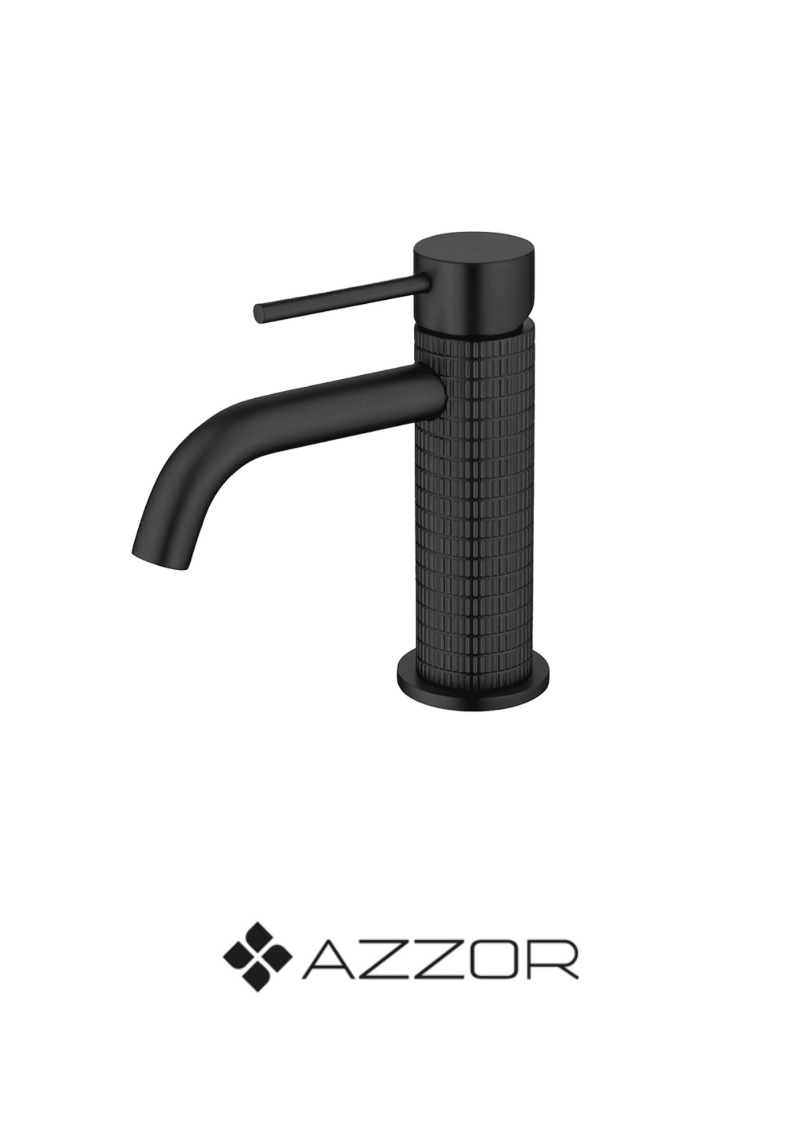 AZZOR - Monocontrol caño bajo Azzor diamanto Negro - AZZ - BO6401311MB