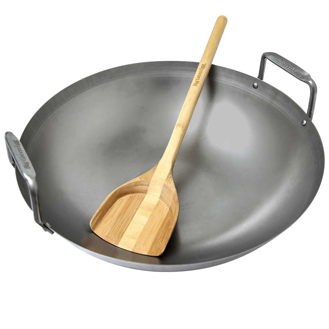 BIG GREE EGG - BGE Wok Acero al Carbón + Espatula XL, L - 120779