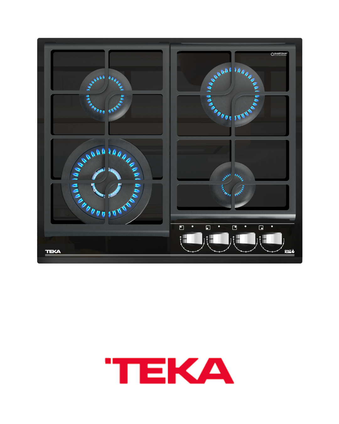 TEKA - Placa cristal gas negro 60 CM; GZC 64320 XBB - 112570041