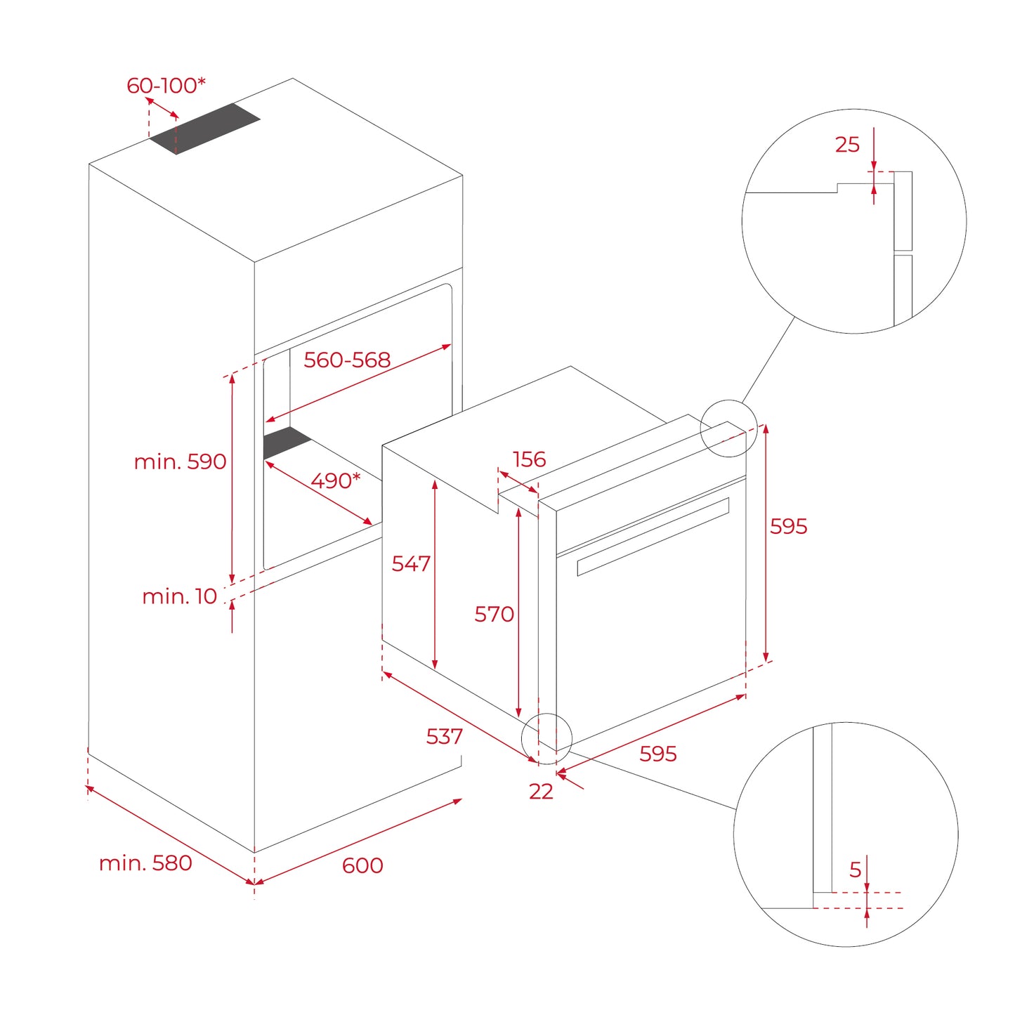 TEKA - Horno multifunción de 60cm ; HLB 85-G1 P BM - 111000059