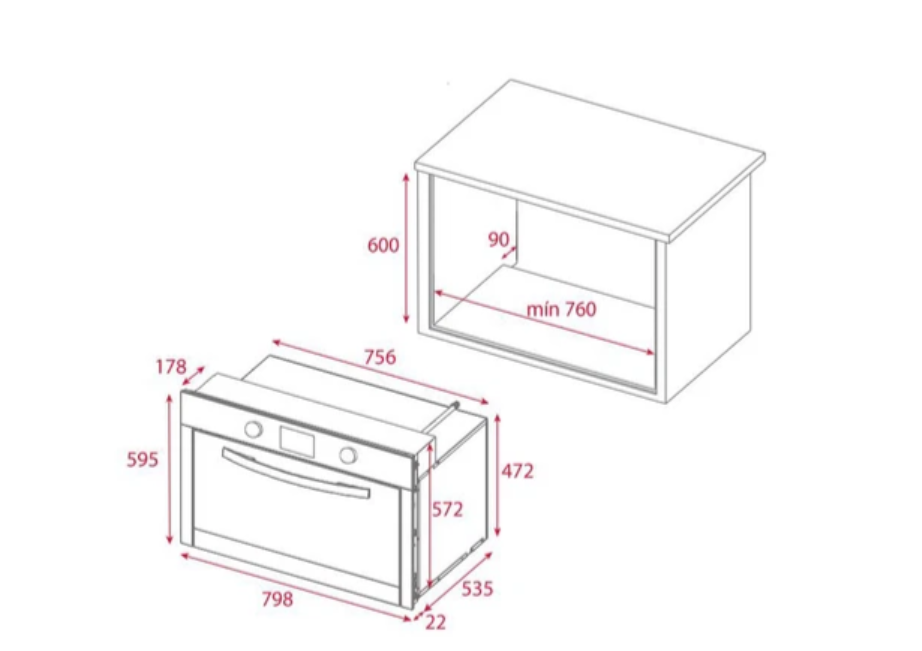 TEKA - Horno multifunción SurroundTemp de 60 CM+A; HLB 840 SS - 41560070