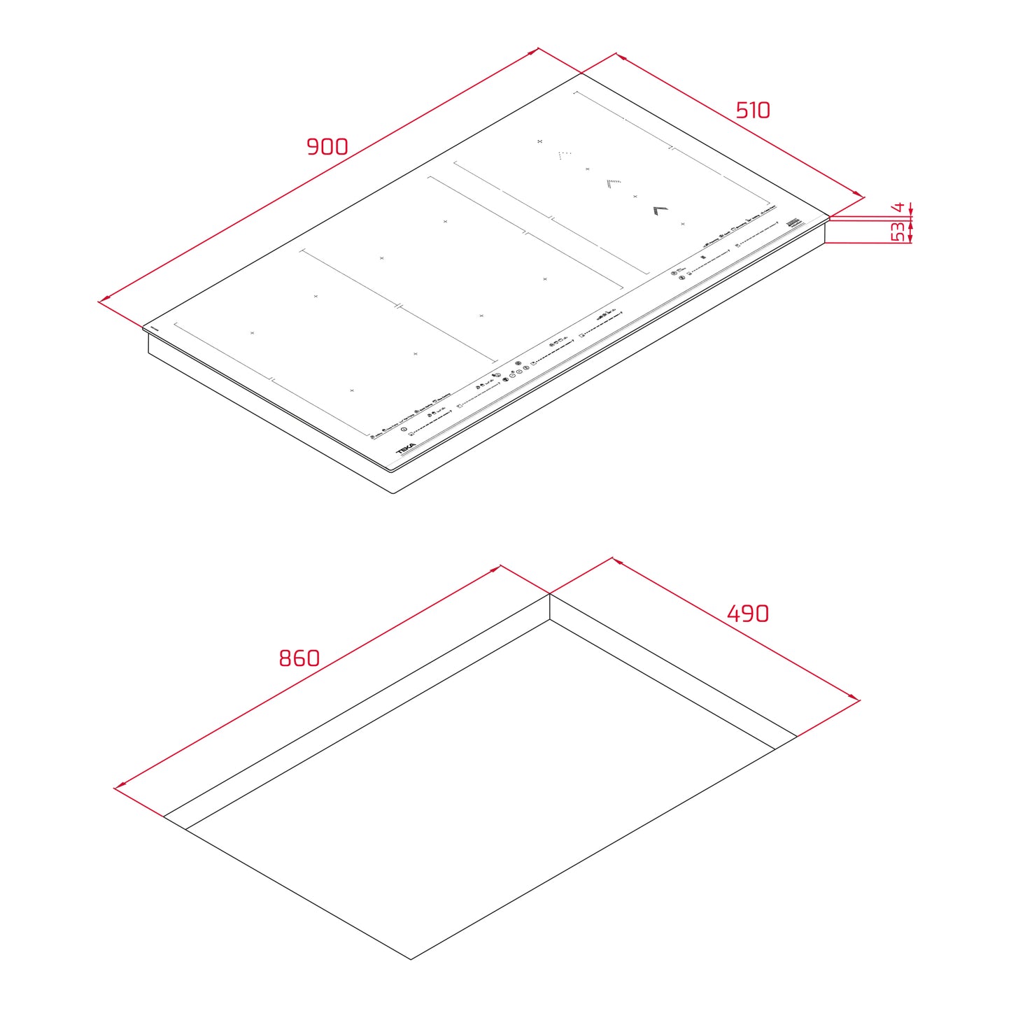 TEKA -  Placa de inducción FullFlex de 90cm - IZF 99700 IT - 112500047