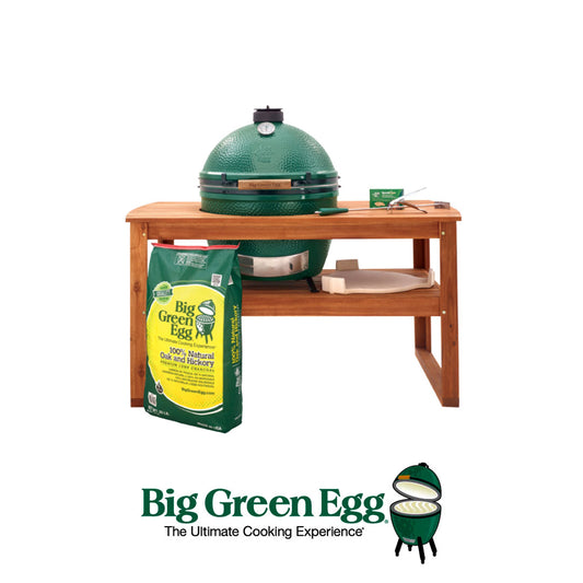 BIG GREEN EGG - KIT BASICO MESA DE ACACIA DELUXE - XLarge