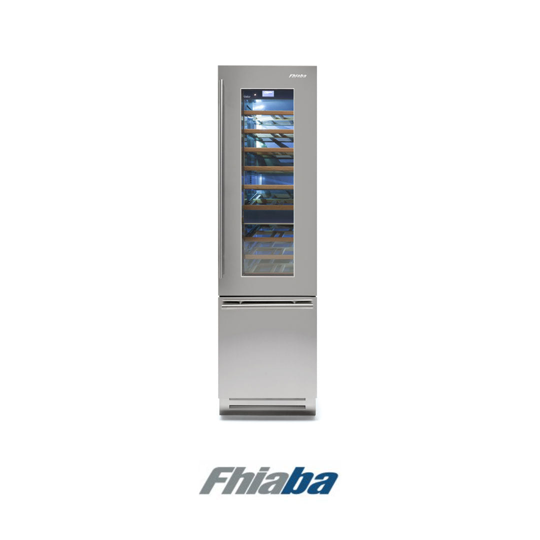 FHIABA - KS5991TWT6R - Cava de vinos alta puerta en acero  + cajón Tri mode 60cm