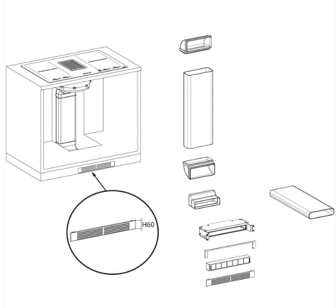 FRANKE - Kit de instalación en modo Recirculante para extractor FMA 839 HI - 112.0539.568