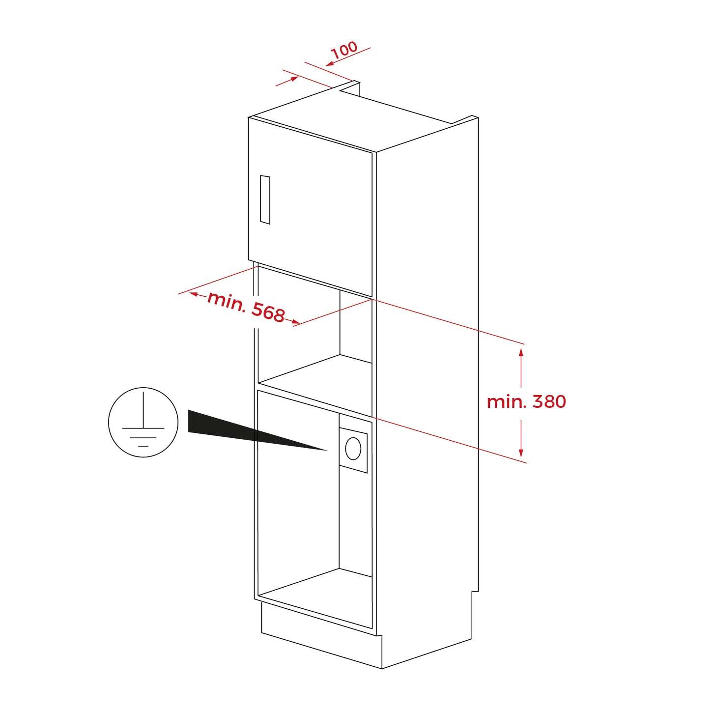 TEKA - Microondas integrable negro 60cm;  ML 822 BIS L - 40584305