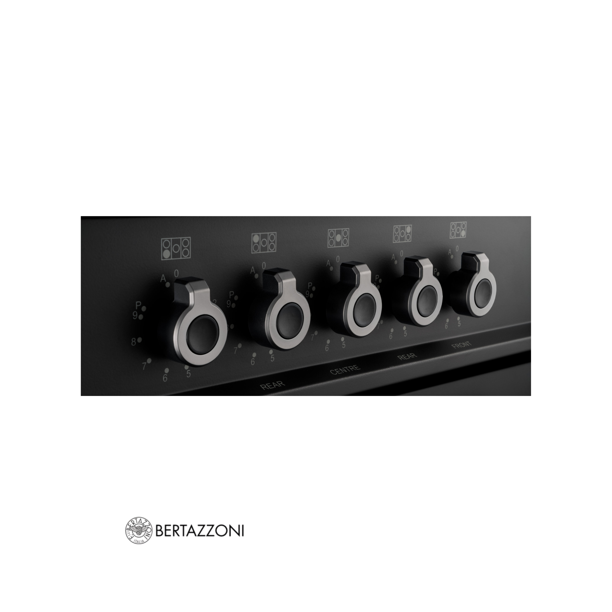 BERTAZZONI -Cocina Con Inducción 5 Zonas 2 Flex & Horno Multifunción 90CM Blanco 220V  - PRO95I1EBIT