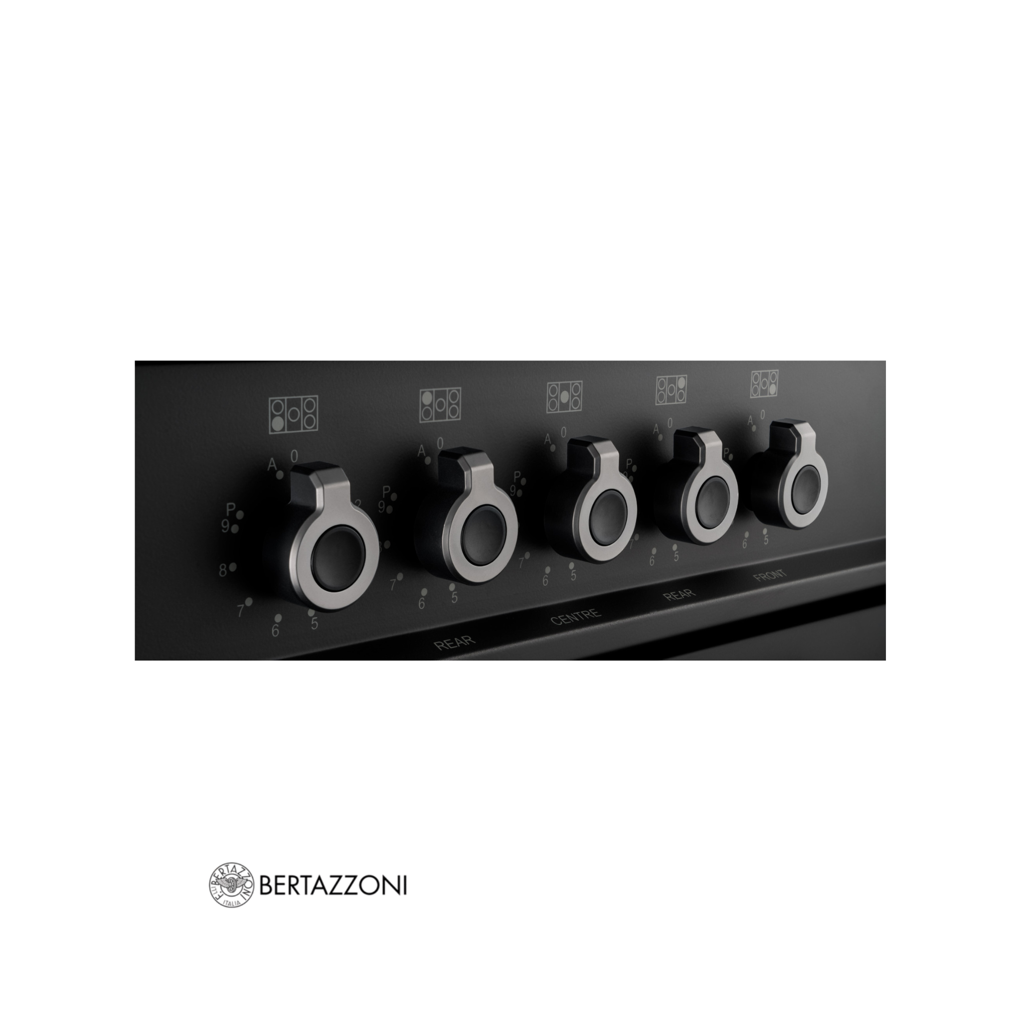 BERTAZZONI- Cocina Con Inducción 5 Zonas 2 Flex & Horno Multifunción 90CM Carbono 220V - PRO95I1ECAT