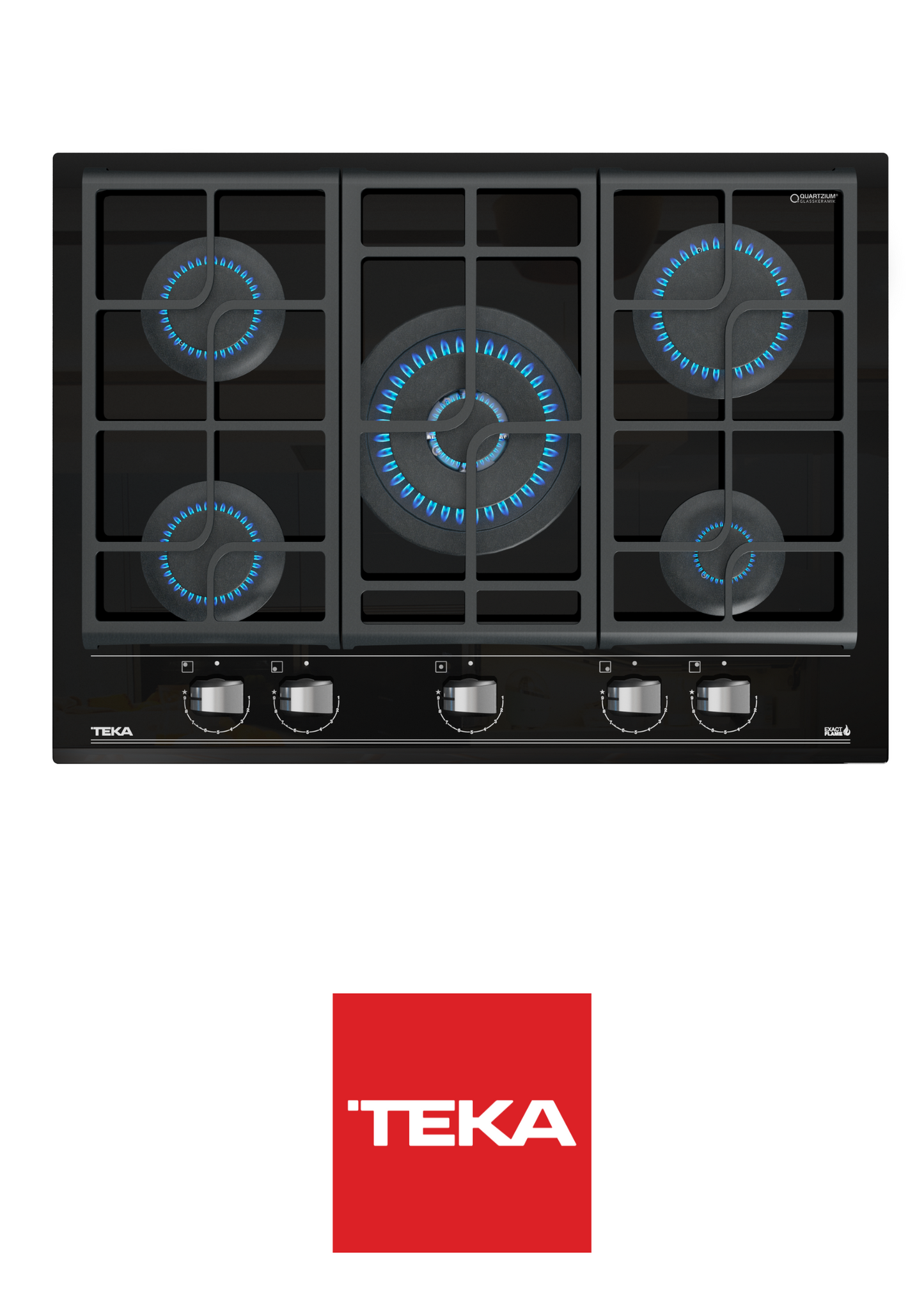 TEKA - Placa cristal gas Negro 70 CM; GZC 75330 XBB - 112570093