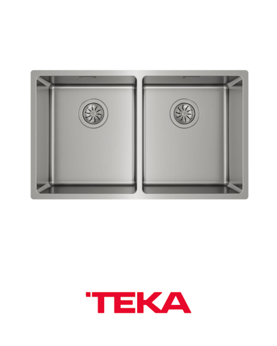 TEKA - Poceta doble en acero;  RS15 2C 740 - 115030009