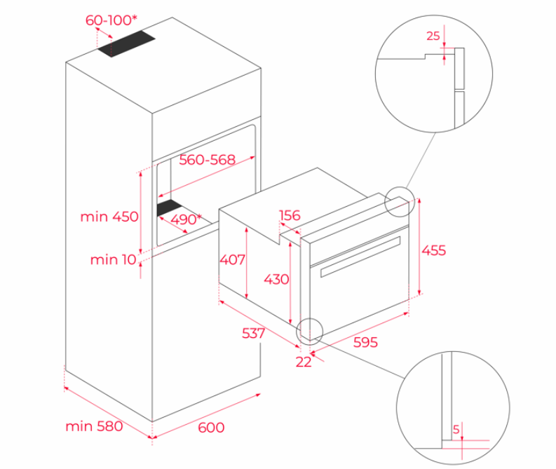 TEKA - Horno mas Microondas de 60 CM; HLC - 84 G1 - 111160018