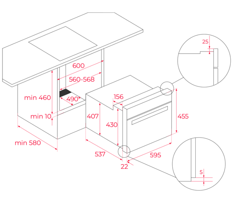 TEKA - Horno mas Microondas de 60 CM; HLC - 84 G1 - 111160018