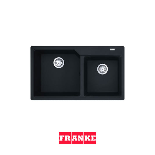 FRANKE - UBG 620-86 Negro Mate - Poceta sintética doble Urban negro mate